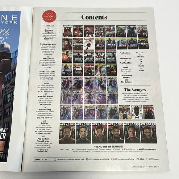 Entertainment Weekly April 19/26 2019 Avengers Black Widow Scarlett Johansson - Picture 3 of 16